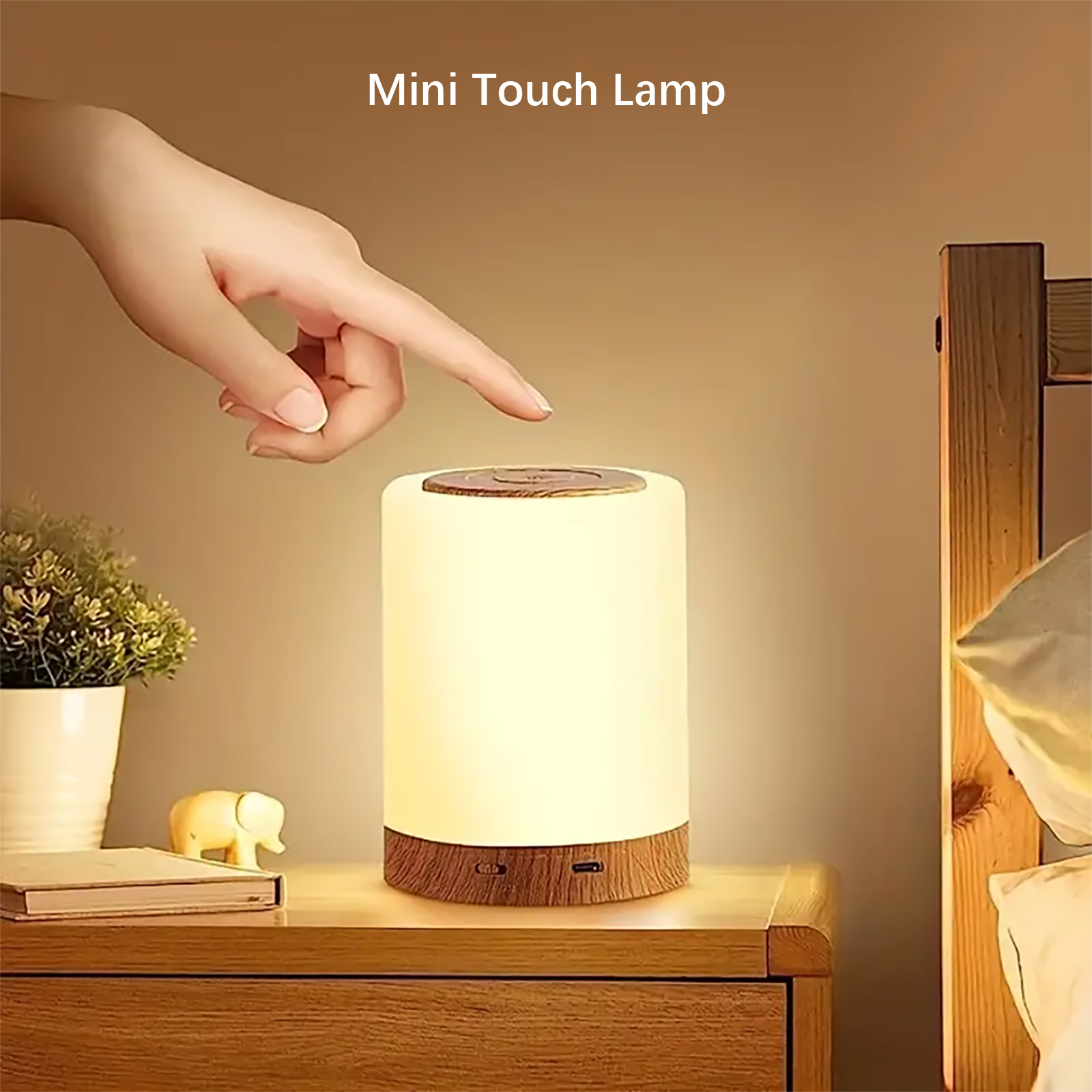 Rgb Desk Lamp Smart - โคมไฟกลางคืน LED อัจฉริยะ, โคมไฟตั้งโต๊ะแบบสัมผัสพกพา, ชาร์จผ่าน USB,