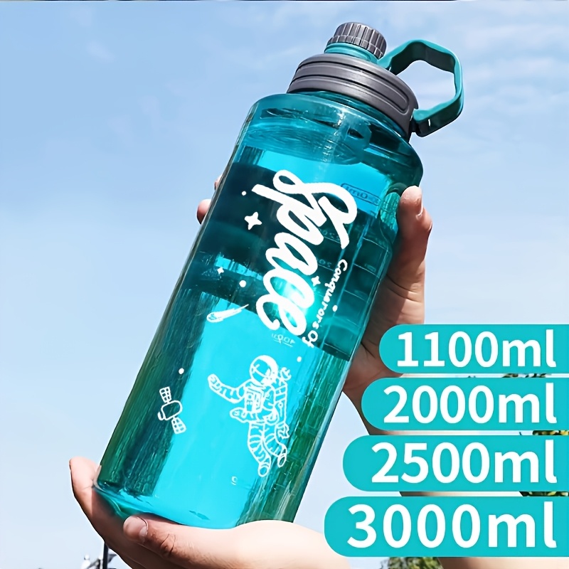 Smart Water Bottle Tracker - 2L 3L ขนาดใหญ่ความจุขวดน้ํากีฬาพร้อมตัวกรองเป็นมิตรกับสิ่งแวดล้อมถ้วยน้ําพลาสติกแบบพกพาฟิตเนสขวดเครื่องดื่มกาต้มน้ํา BPA ฟรี