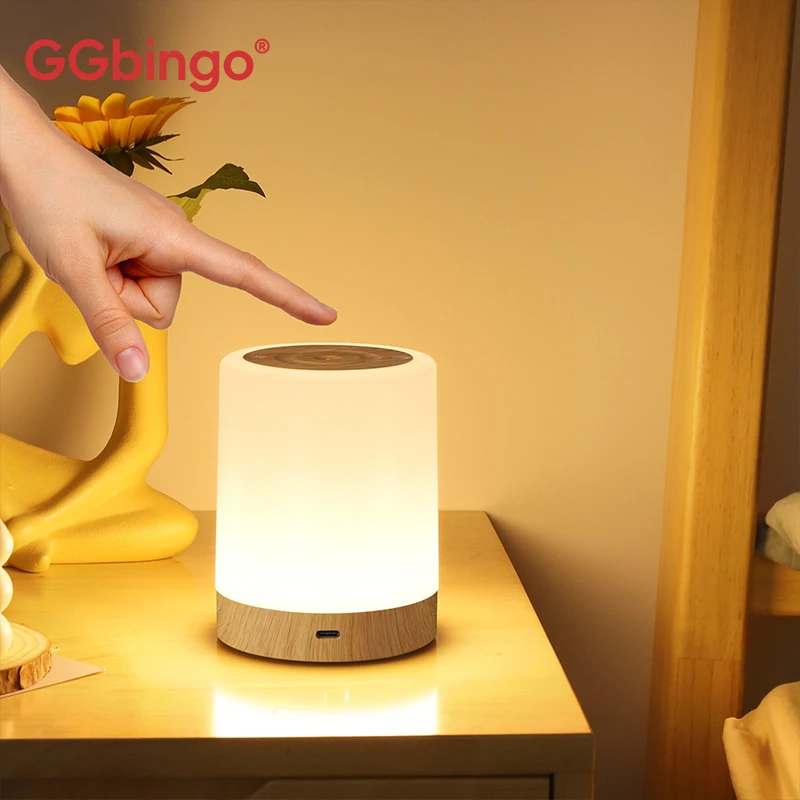 Rgb Desk Lamp Smart - โคมไฟตั้งโต๊ะอัจฉริยะแบบสัมผัส 16 สี ไฟกลางคืน RGB ชาร์จผ่าน