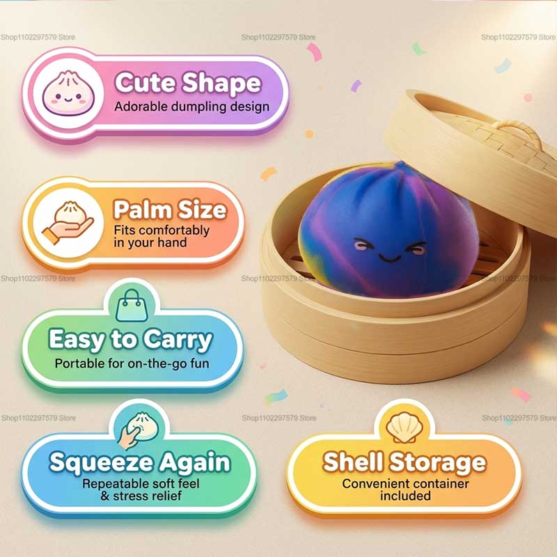 Electronics Latest Gadgets - ของเล่นรูปขนมปังนึ่งสีรุ้งแบบใหม่ พร้อมกล่องนึ่ง ของเล่นบีบคลายเครียด รูปทรงขนมปังนึ่งเหมือนจริง สำหรับบรรเทาความวิตกกังวลทางประสาทสัมผัส