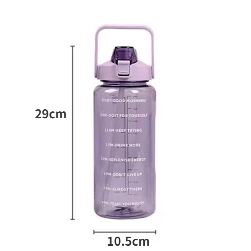 2 ลิตรฟางขวดน้ําพลาสติกขนาดใหญ - Smart Water Bottle Tracker บทวิจารณ์และราคา