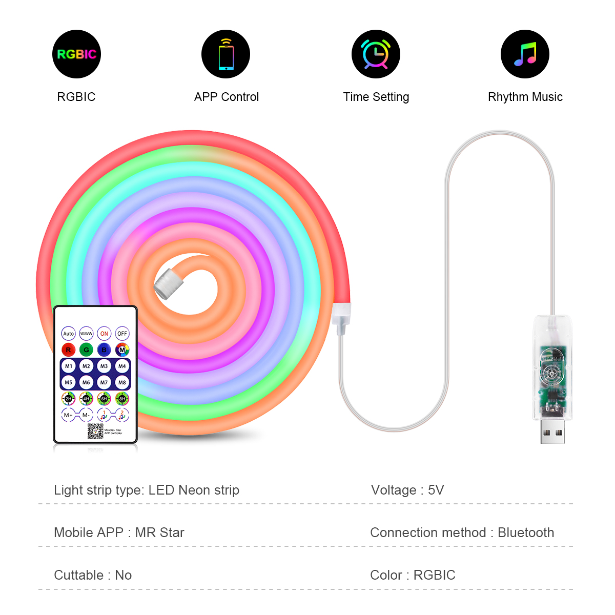 สมาร์ทบลูทูธที่มีสีสัน RGB LED - Rgb Desk Lamp Smart บทวิจารณ์และราคา