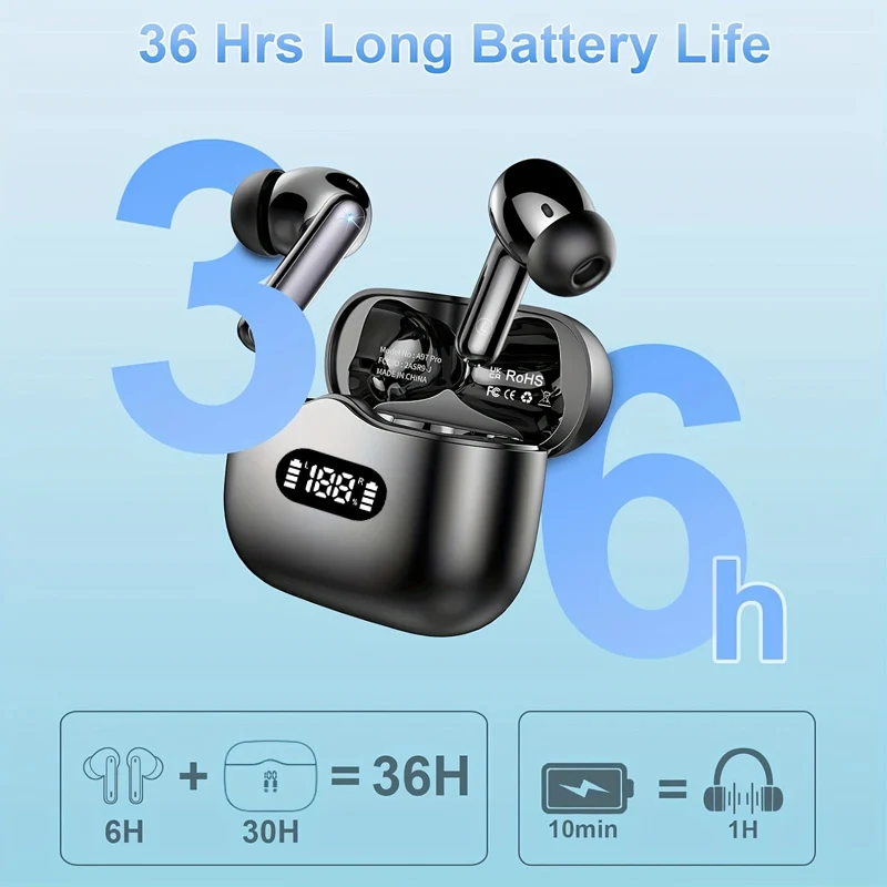 UYUXIO หูฟังไร้สาย 40dB ตัดเสี - Earbuds Anc Wireless บทวิจารณ์และราคา