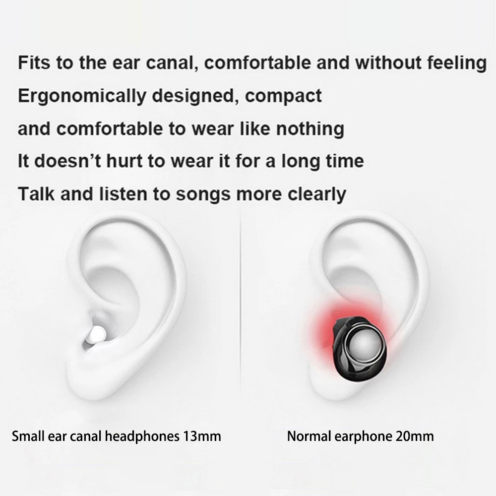 หูฟังที่มองไม่เห็นหูฟังมินิบลู - Earbuds Anc Wireless บทวิจารณ์และราคา