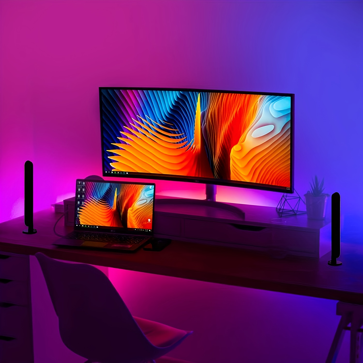 1/2 PC LED เดสก์ท็อปสมาร์ท RGB - Rgb Desk Lamp Smart บทวิจารณ์และราคา