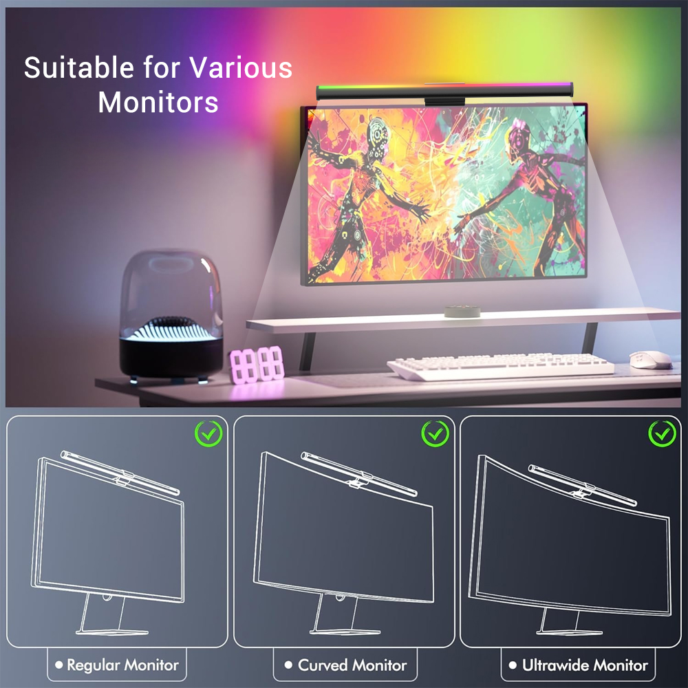 ไฟ LED RGB Smart Wifi สำหรับจอ - Rgb Desk Lamp Smart บทวิจารณ์และราคา